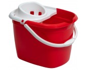 Red Plastic Mop Bucket